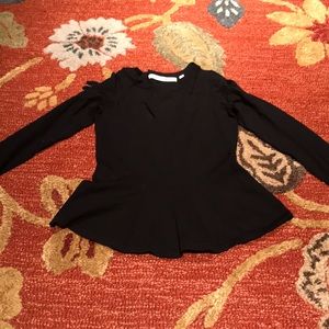Black peplum sweater
